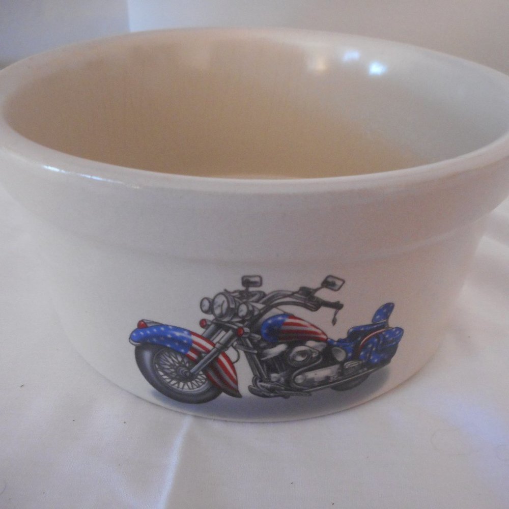 Roseville Pottery RRP motorcycle bowl